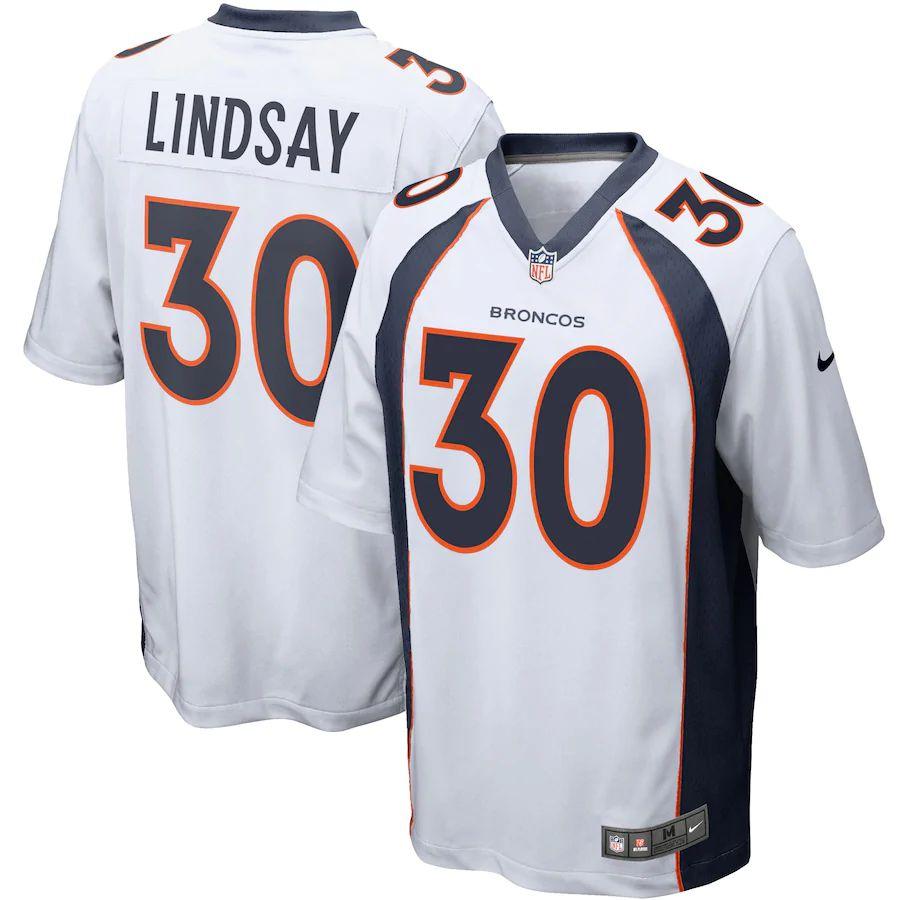 Men's Phillip Lindsay White Player Limited Team Jersey