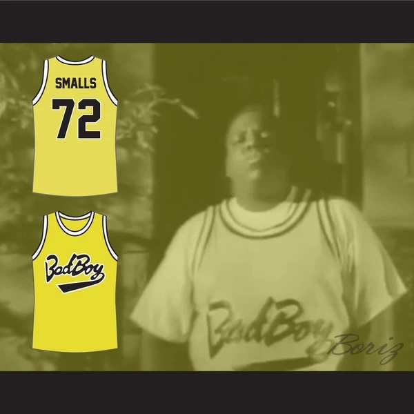 Notorious B.I.G. Biggie Smalls 72 Bad Boy Yellow Basketball Jersey