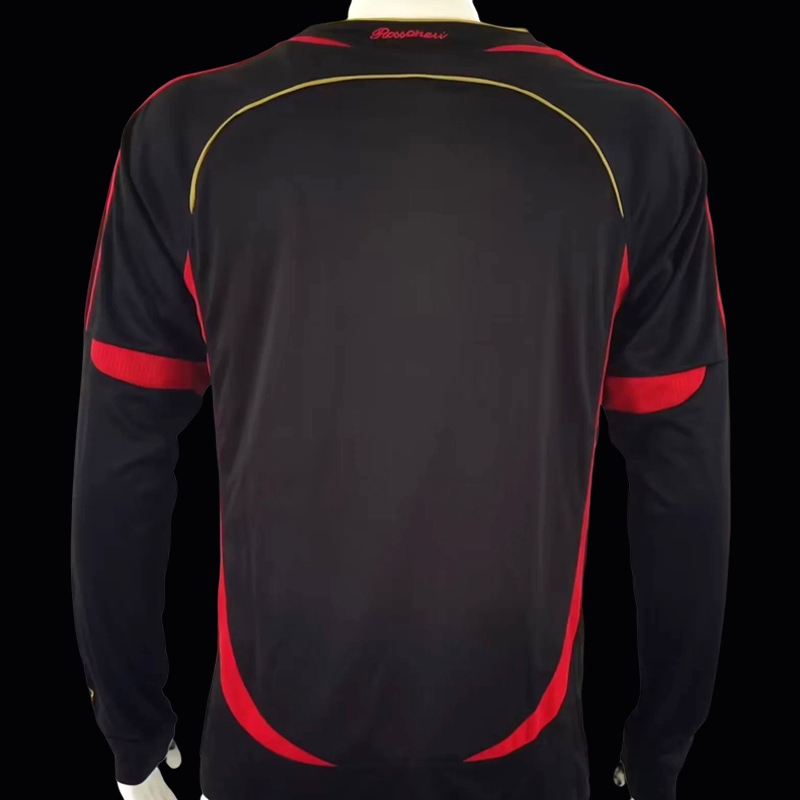 Retro 06/07 AC Milan Third Black Long Sleeve Jersey