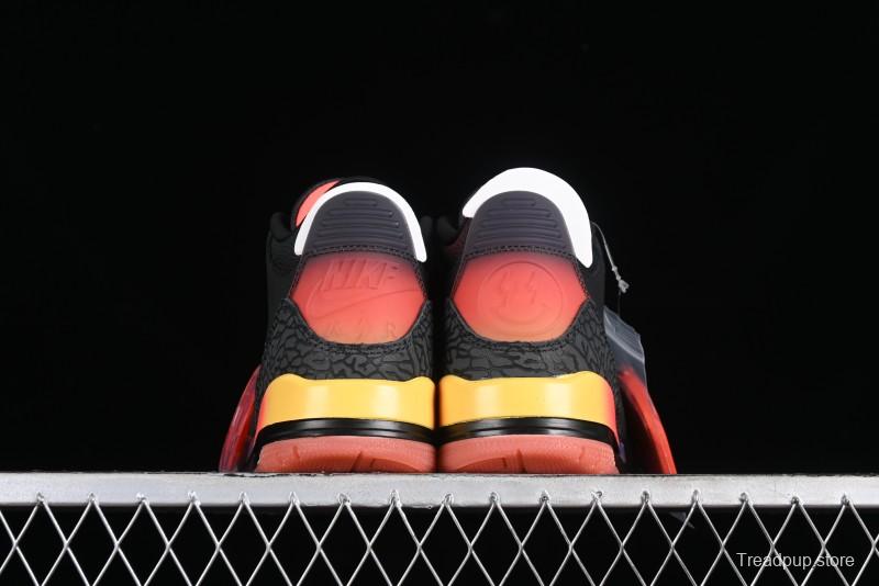 Nike Air Jordan 3 Retro "Rio" Collaboration Sneakers with Gradient Heel and J Balvin Logo - FN0344-001