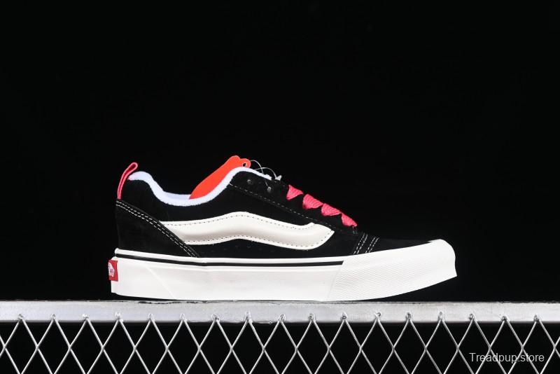 Vans Classics Knu Skool Retro Skate Shoes with Thickened Tongue and Oversized Toe - VN0009QCBLK