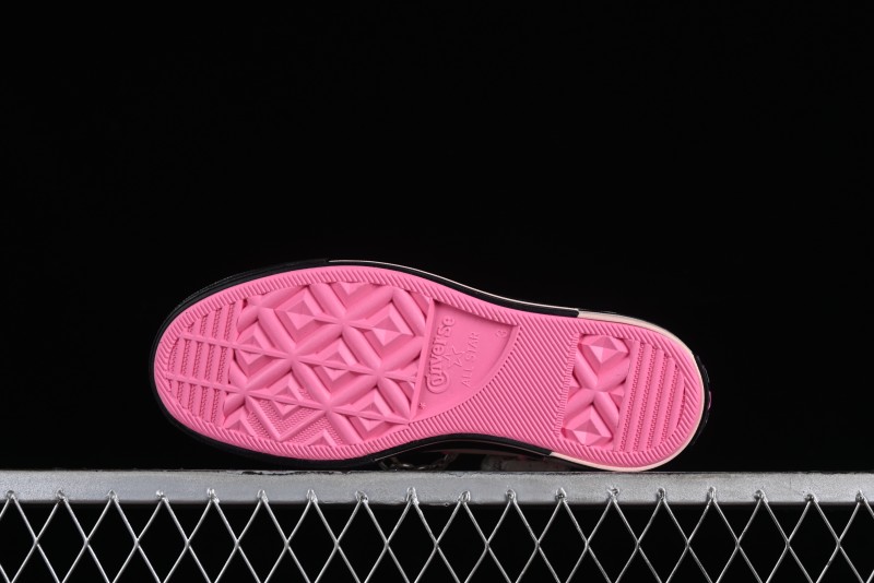 Converse Chuck 70s Low-Top Casual Sneakers with Black-Pink Chain Design - A09542C