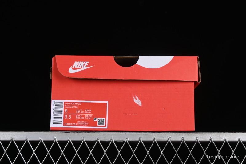 Nike Air Max 1 Retro Running Shoes with Half-Sole Air Cushion - FB9660-003