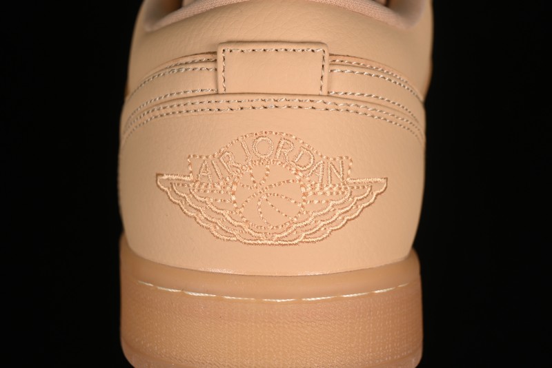 Nike Air Jordan 1 Low AJ1 Lifestyle Basketball Shoes in Warm Yellow with Gum Sole - FZ3972-294