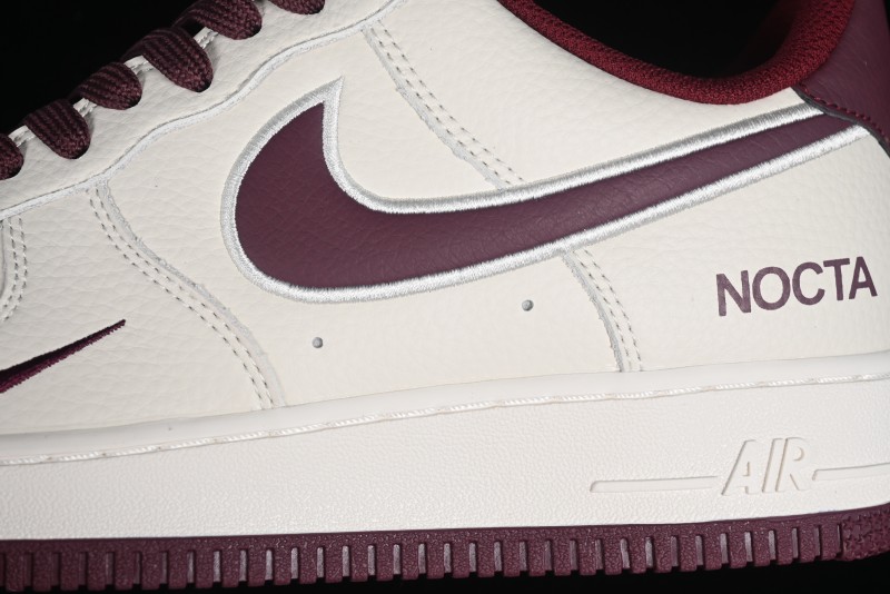 Nike Nocta x Nike Air Force 1 '07 Low Casual Sneakers with 3M Reflective Details and Full-Length Air Cushion - NO0224-022