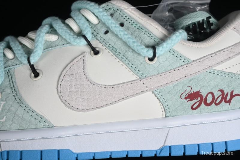 Nike SB Dunk Low Year of the Dragon Limited Edition - Gray Hook Dragon Soaring High Anniversary Premium Custom Low-Top Casual Skate Shoes - SJ2068-230