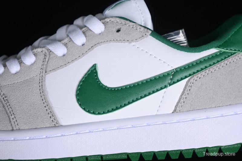 Nike Air Jordan 1 Low Golf Shoes Grey White Green - DD9315-112