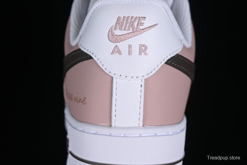 Nike Air Force 1 '07 Low Casual Sneakers in Dusty Rose with Hand-Painted Details - CV8699-578