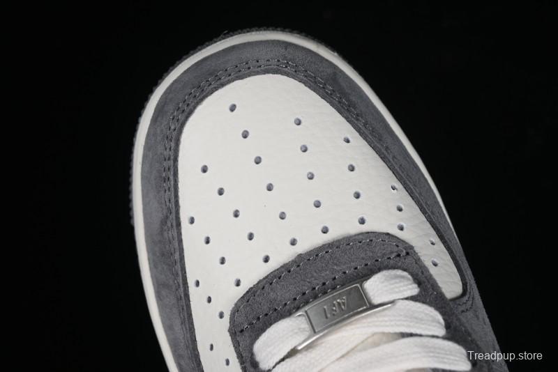 Nike Air Force 1 '07 Low LV Collaboration - Beige Grey Pigskin Casual Sneakers - HD1968-011