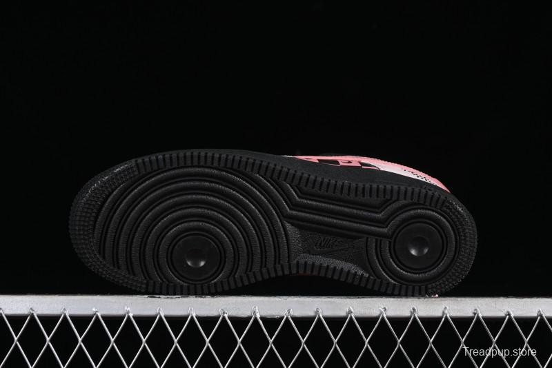 Nike Air Force 1 '07 Low Custom Anime Theme Black Sugar Heart Casual Sneakers with Lace-Up - ZH0316-012