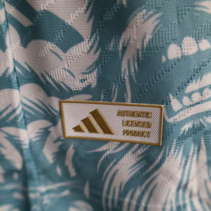 Player Version 25/26 Real Madrid Light Blue with Viking Warrior Pattern Jersey