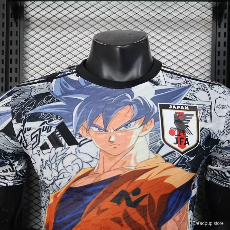 Player Version 2025 Japan White with Dragon Ball Goku Graphic Jersey