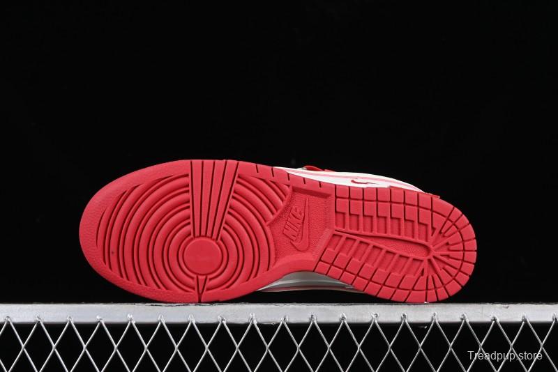 Nike SB Dunk Low Supreme Collaboration - Beige Red Mini Swoosh Anniversary Custom Low-Top Casual Skate Shoes - DJ2024-004