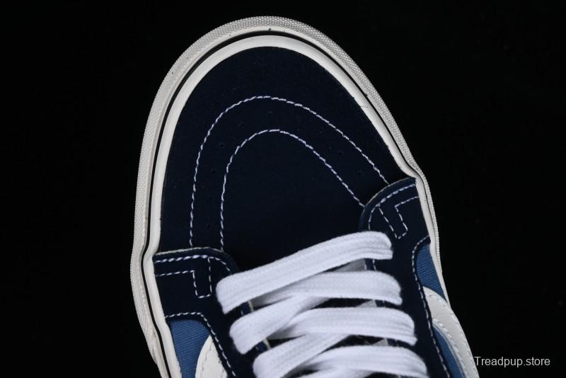 Vans Sk8-Mid Navy Blue Mid-Top Retro Classic Casual Canvas Shoes - VN0A391F5TU
