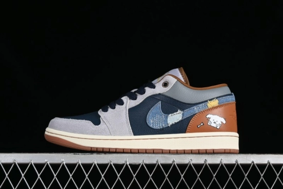 Nike Air Jordan 1 Low AJ1 Customized Low-Top Casual Sneakers - FZ5042-041