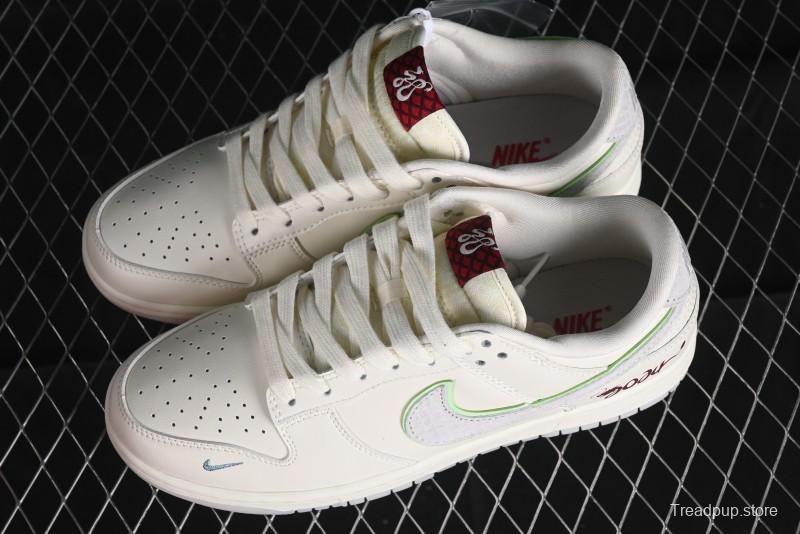 Nike SB Dunk Low Year of the Dragon Limited Edition - White Dragon Anniversary Custom Low-Top Casual Skate Shoes - CF3688-001