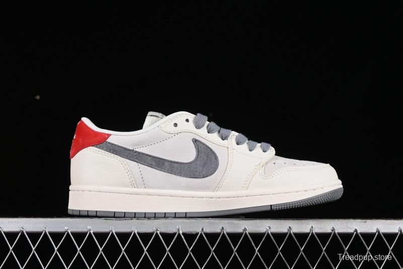 Nike Travis Scott x Fragment Design x Air Jordan 1 Low OG SP AJ1 LV Collaboration Casual Sneakers - XY2688-103