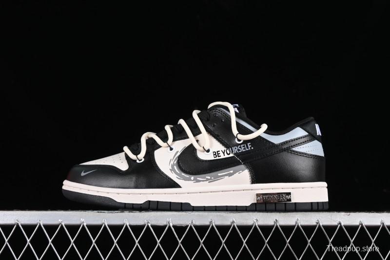 Nike Dunk Low Speed & Fury Distressed Oxidized Metal Punk SB Strap Low-Top Casual Sneakers - DD1391-100