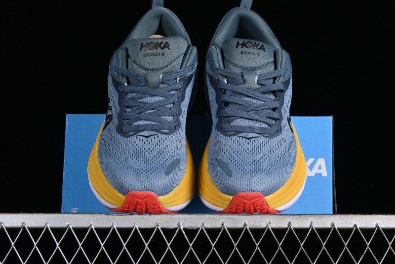 HOKA ONE ONE Bondi 8 Performance Cushion Running Shoes with Enhanced Support - 1123202 GBMS