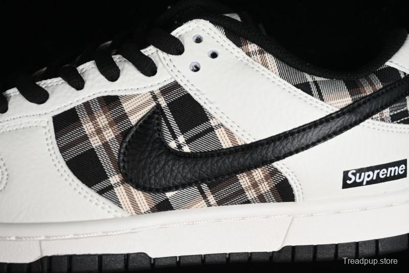 Nike SB Dunk Low Supreme Plaid Colorway Low-Top Casual Skateboarding Shoes - SU1098-061