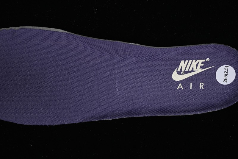 Stussy x Nike Air Force 1 '07 Low Retro Casual Sneakers with Reflective Military Purple - UN1635-222