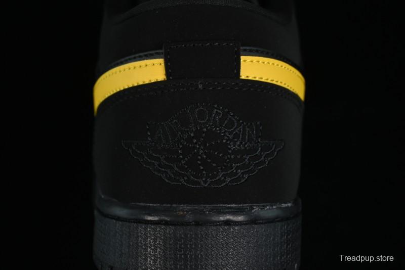 Nike Air Jordan 1 Low AJ1 Black Gold Hook Casual Sneakers - 553558-071