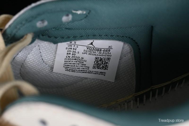 Nike Travis Scott x Fragment Design x Air Jordan 1 Low OG SP AJ1 Retro Sneakers with Unique Collaboration Details - YQ2088-669