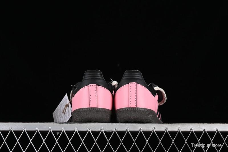Adidas Samba OG B75807 Customized Casual Sneakers with Vibrant Hot Pink and Sweet Black Colorway - B75807
