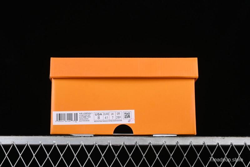 Nike Travis Scott x Fragment Design x Air Jordan 1 Low OG SP AJ1 LV Collaboration Deep Blue Low-top Casual Sneakers - LX1988-103