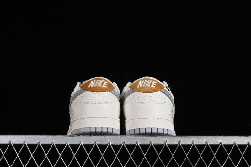 Nike SB Dunk Low LV Collaboration - Beige Grey Lamborghini Anniversary Custom Low-Top Casual Sneakers - FC1688-191