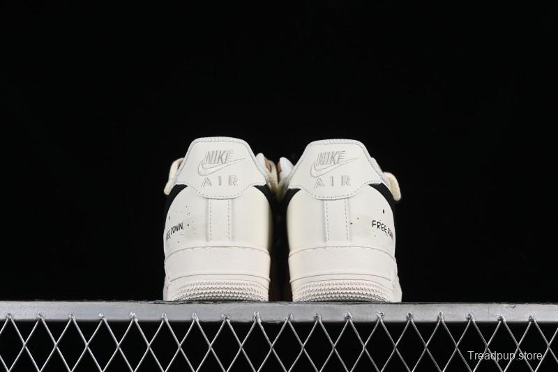 Nike Air Force 1 '07 Low Custom Cappuccino Anime-Themed Spray-Painted Casual Sneakers with Strap - ZH0316-019