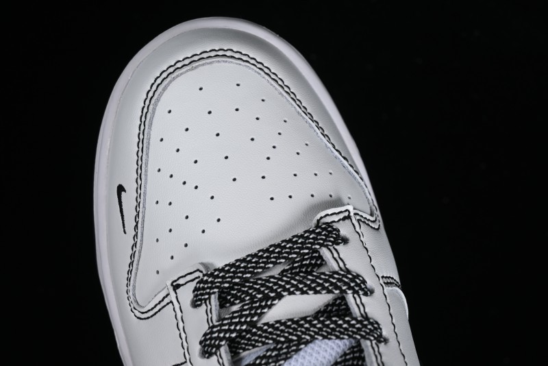 Stussy x Nike Dunk Low SB Skate Shoes in White-Black - FC1688-137