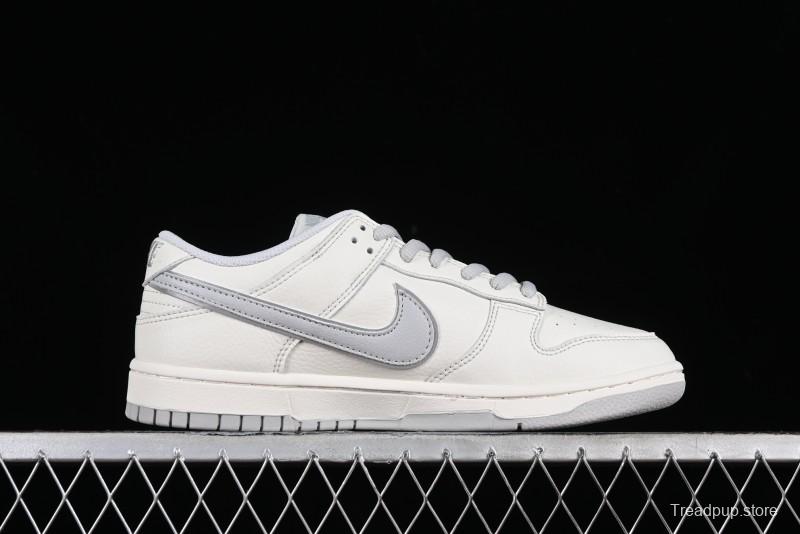 Nike SB Dunk Low UN Collaboration - Light Grey Swoosh Anniversary High-End Custom Low-Top Casual Skate Shoes - SF1588-135
