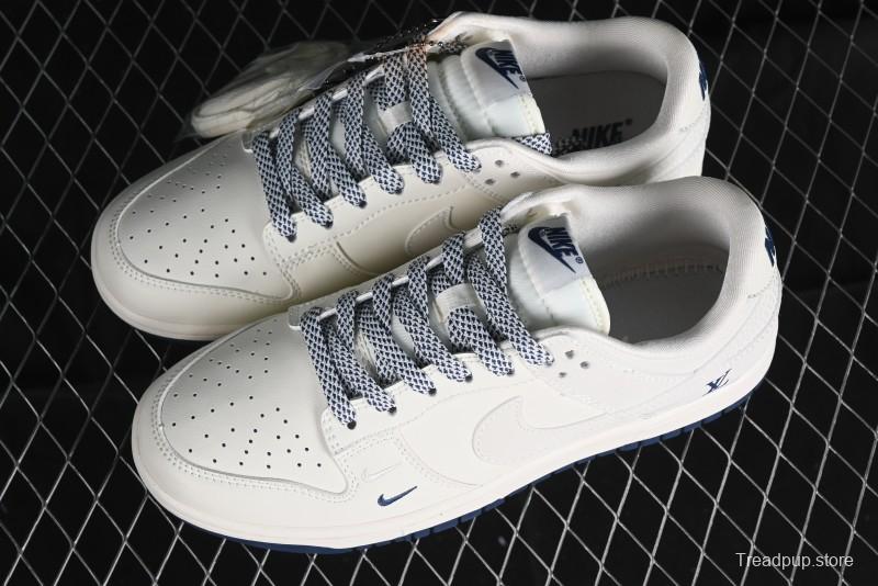 Nike SB Dunk Low LV Collaboration - Double Swoosh Blue Sole Anniversary High-End Custom Low-Top Casual Skate Shoes - XX2025-320