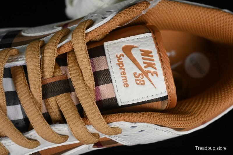 Nike SB Dunk Low Supreme Collaboration - Plaid Colorway SB Low Top Casual Skateboarding Shoes - SU1853-513