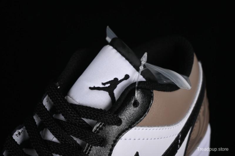 Nike Air Jordan 1 Low Retro Basketball Shoes in Mocha Colorway - 553558-132