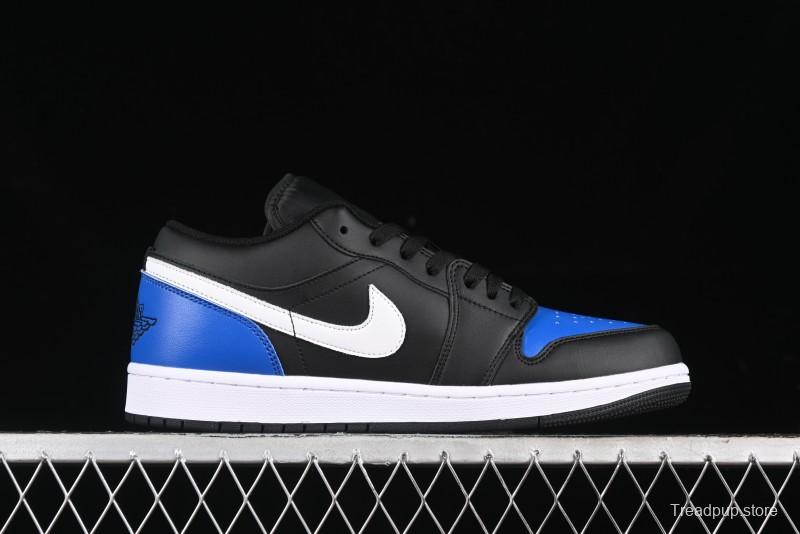 Nike Air Jordan 1 Low Retro Basketball Shoes in Black/Blue - 553558-042
