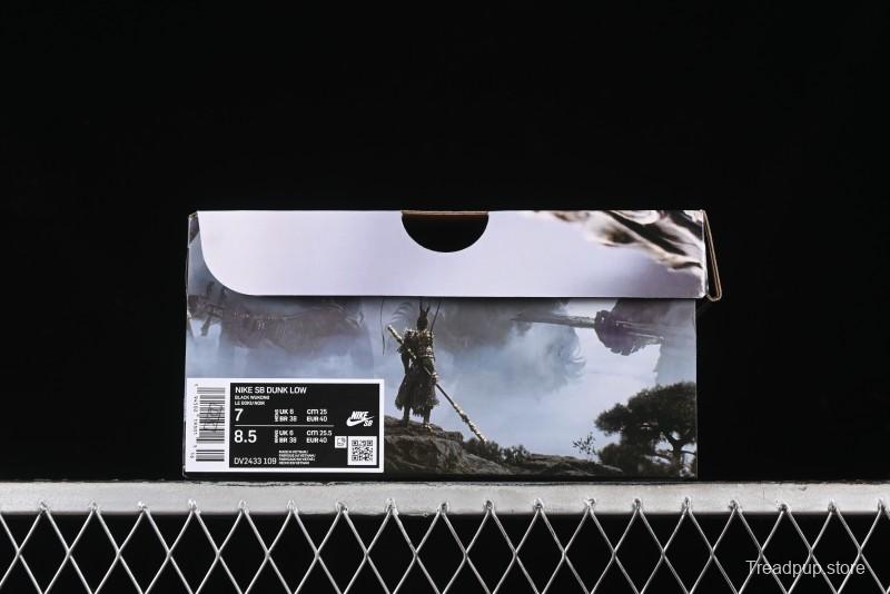 Nike Dunk Low Retro Deconstructed Casual Sneakers with Cloud and Dragon Patterns Inspired by Black Myth: Wukong Game - DV2433-109