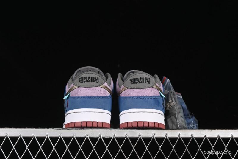 Nike Dunk Low Retro Deconstructed Casual Sneakers with Black Myth WuKong Theme - DV2433-109