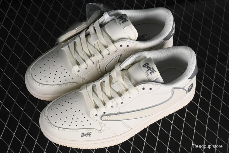 Nike Travis Scott x Fragment Design x Air Jordan 1 Low OG SP AJ1 Bape Collaboration - LJ5188-012