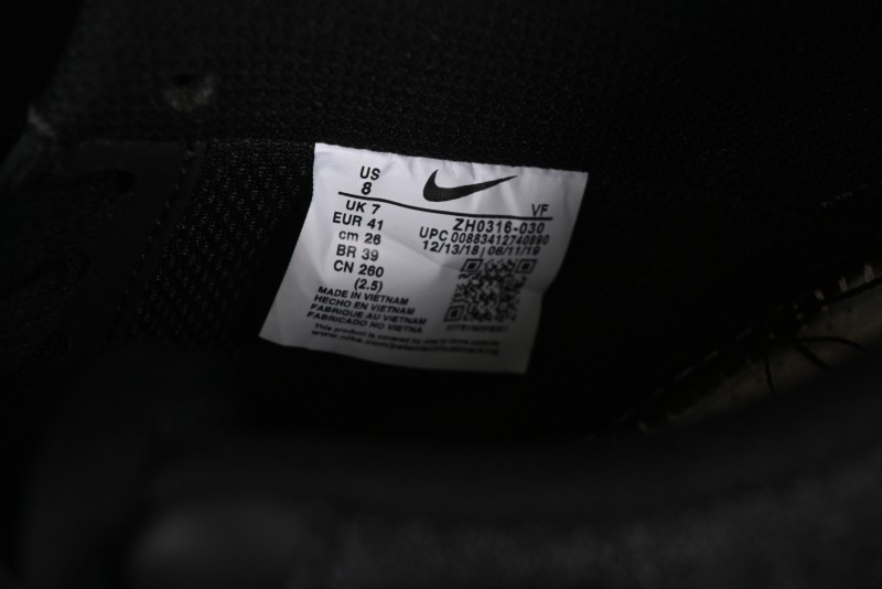 Nike Air Force 1 '07 Low Cleanfit High Street Retro Style All Black Star-Studded Diamond Accents Lace-Up Low-Top Casual Sneakers - ZH0316-030