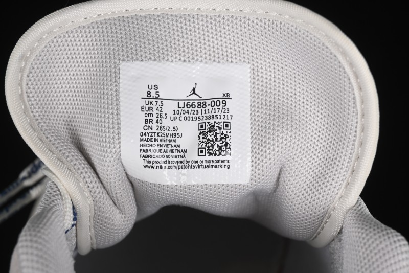 Nike Air Jordan 1 Low Supreme Collaboration - Pig Grey Print Custom Retro Basketball Shoes - LJ6688-009