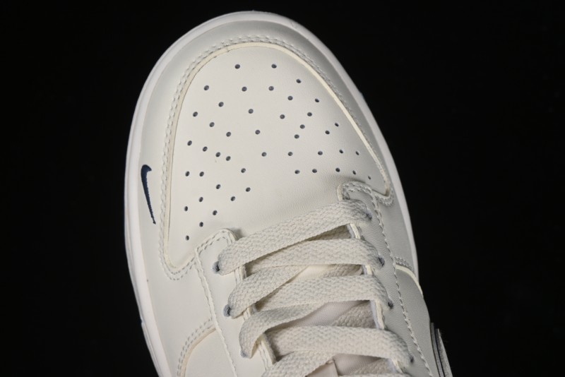 Nike SB Dunk Low Supreme Collaboration - Off White Navy Swoosh Anniversary Custom Low-Top Casual Skate Shoes - DJ2024-013