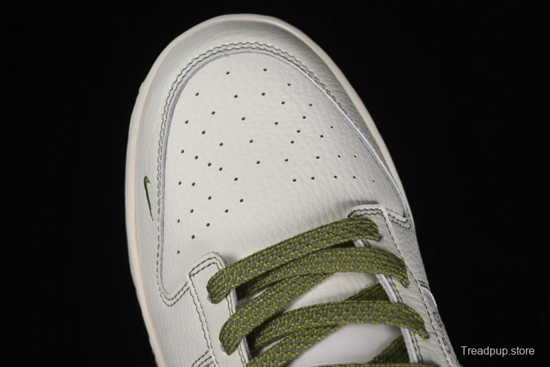Nike SB Dunk Low Gucci Collaboration - Subtle Pattern Beige Green Swoosh Anniversary Custom Low-Top Casual Sneakers - KK1888-006