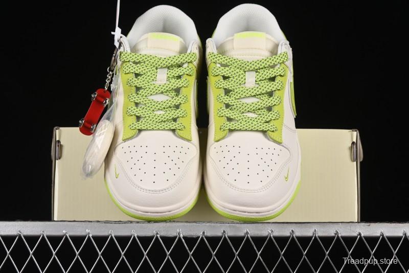 Nike SB Dunk Low Supreme Stone Island Collaboration - Fluorescent Beige Anniversary High-End Custom Low-Top Casual Skate Shoes - BB9866-005