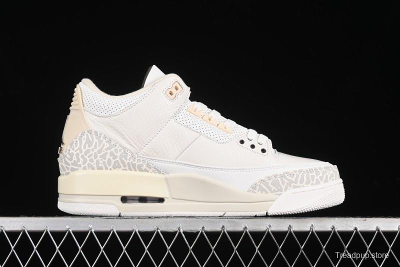 Nike Air Jordan 3 Retro Cactus Jack Collaboration High-Top Basketball Shoes with Soft Napa Leather and Visible Air Cushion - 136064-668