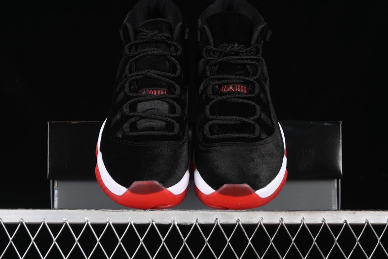 Nike Air Jordan 11 Retro Bred Velvet Basketball Shoes - DB5457-061
