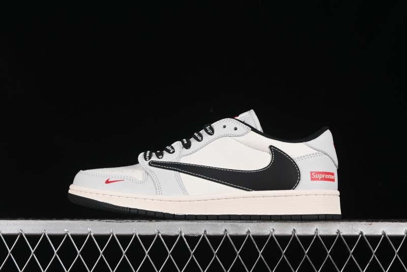 Nike Travis Scott x Fragment Design x Air Jordan 1 Low OG SP AJ1 Supreme Collaboration - Mist Blue Low-top Casual Sneakers - SJ2068-119