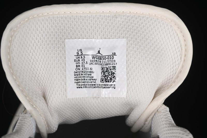 Nike Air Jordan 1 Low LV Collaboration Print Off-White Retro Basketball Shoes - WG8850-010