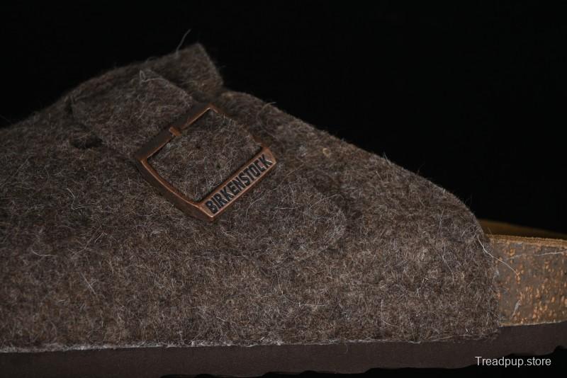 Birkenstock Half-Fur Slide Sandals with Wool Lining - G.D4